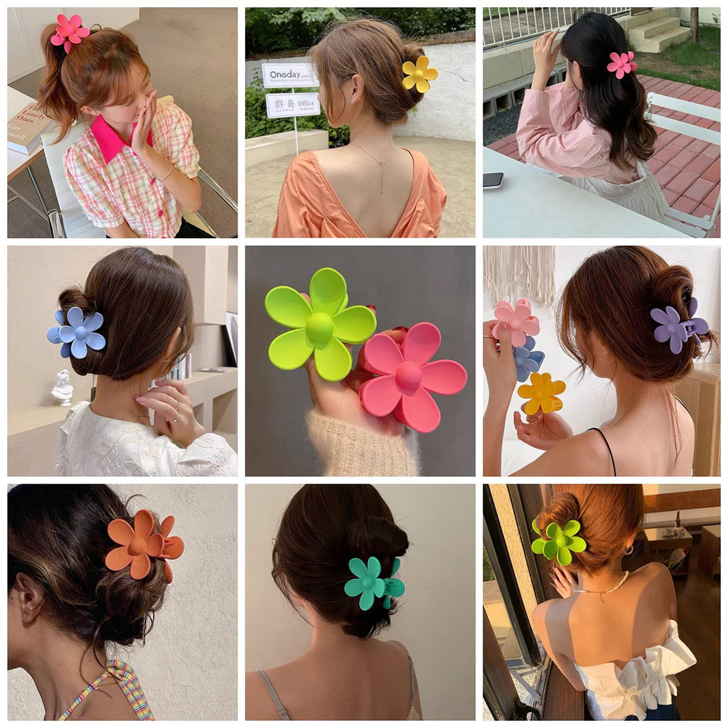 Fashion Flower Hair Clip ABS Grip Claw Clip for Women