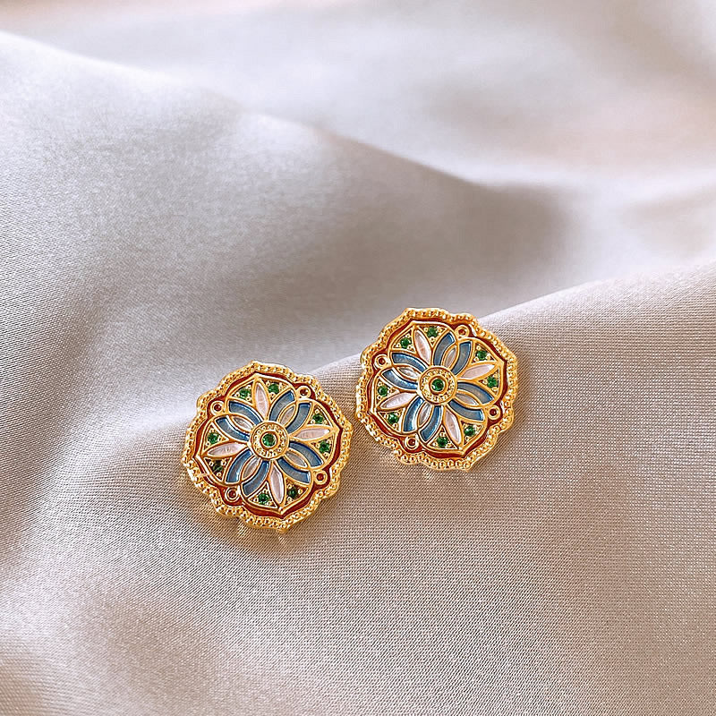 Chromara Enamel Copper Earrings