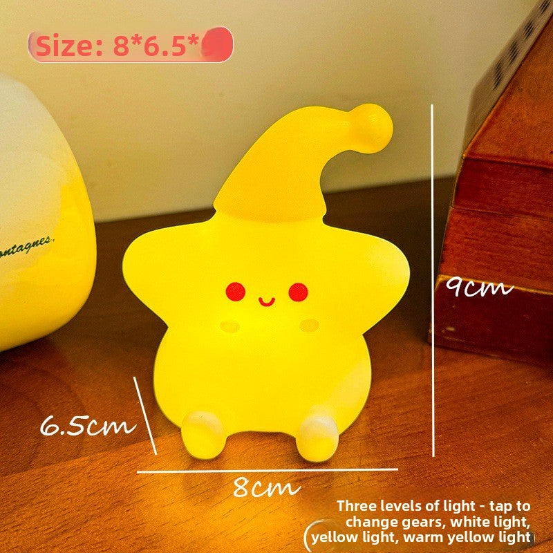 Vinyl Star Shape Night Light with Warm Illumination