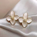 Korean version of green flower earrings