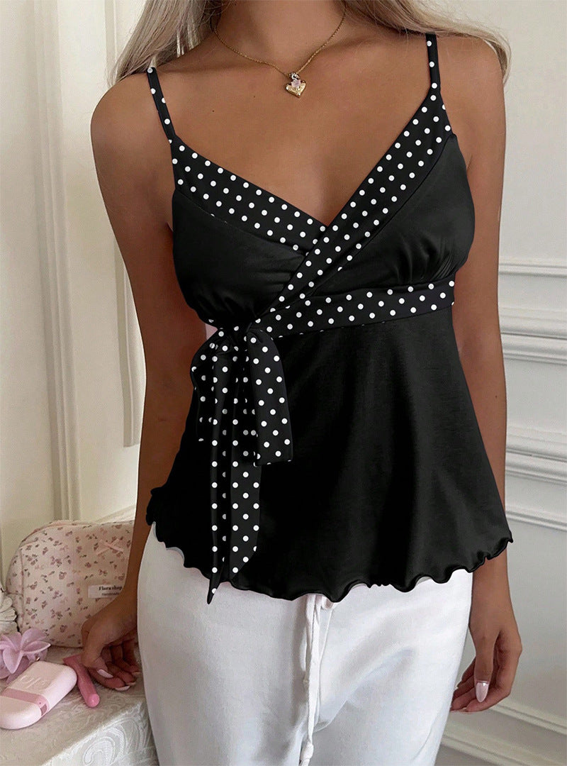 Womens V-Neck Tie Strap Camisole