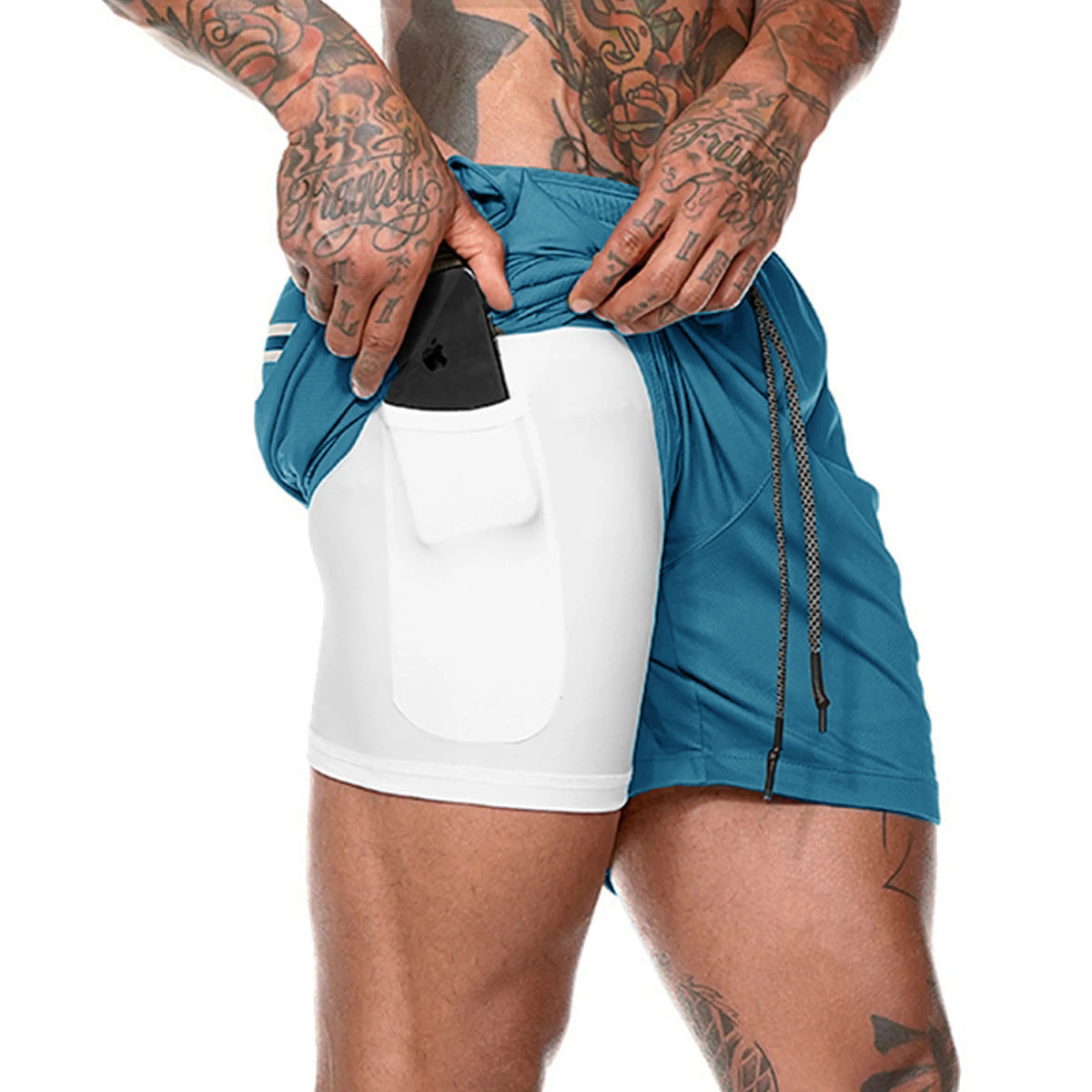 Mens Quick-Dry Sports Shorts with Breathable, Flexible Fit