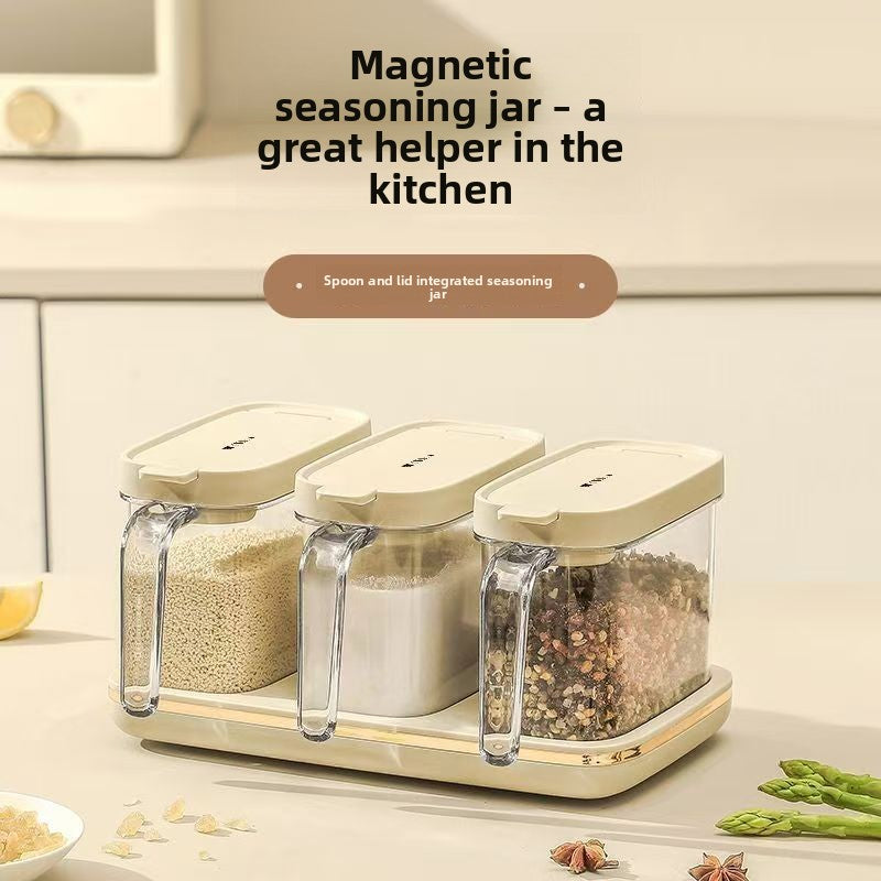 Magnetic Kitchen Seasoning Dispenser Bottle Set