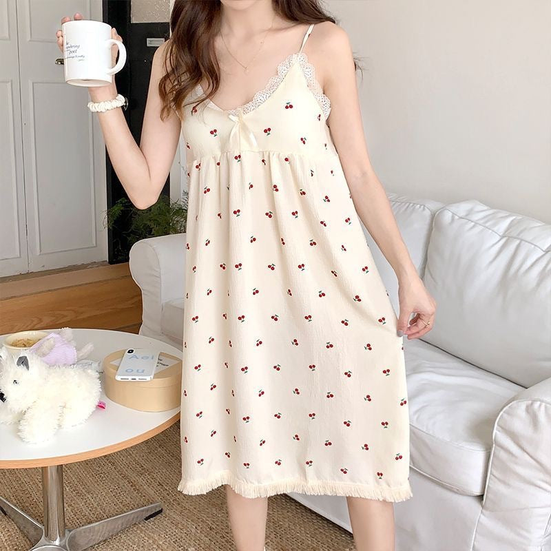 Women's Sling Strap Cotton Nightdress