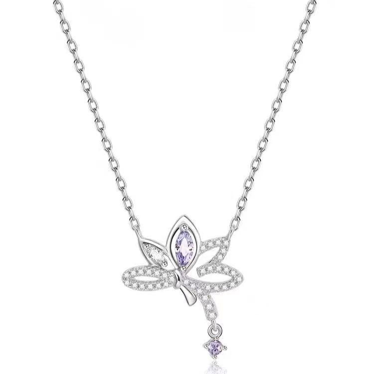 White Copper Butterfly Dream Necklace