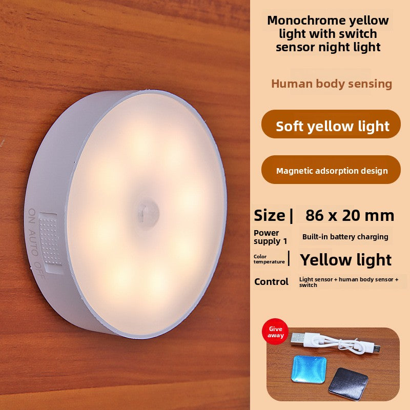 Wireless magnetic smart human body sensor light