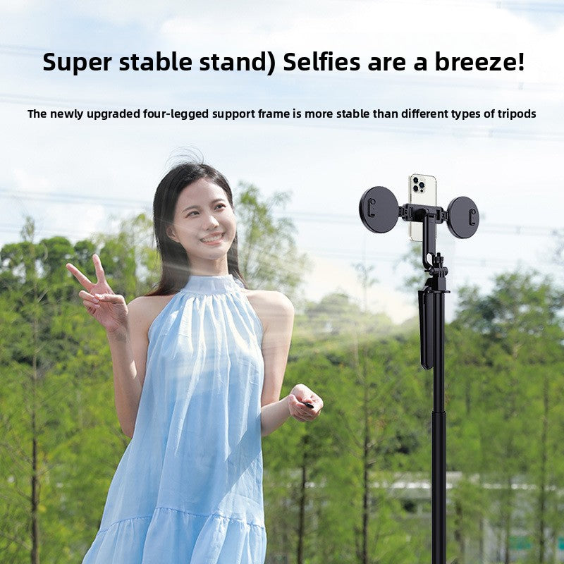 AI Facial Tracking 360 Rotation Camera Stand with LED Lights