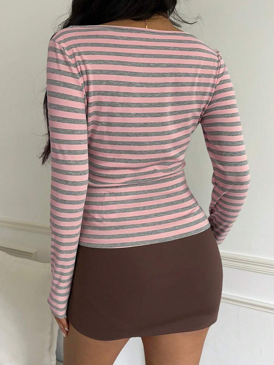 Women's Striped Long Sleeve T-shirt