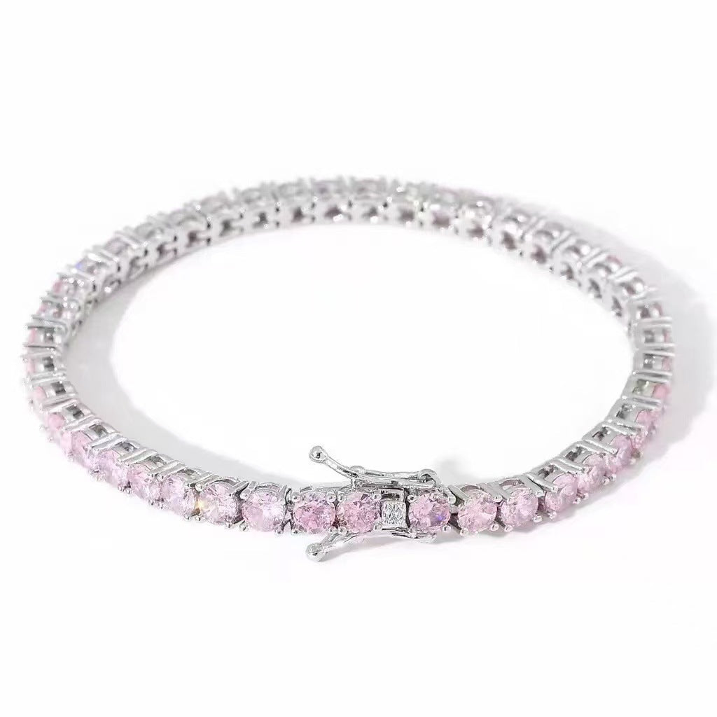 Copper Micro Inlaid Zircon Tennis Bracelet