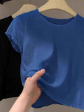Ice Silk Lace Design Oversized T-Shirt