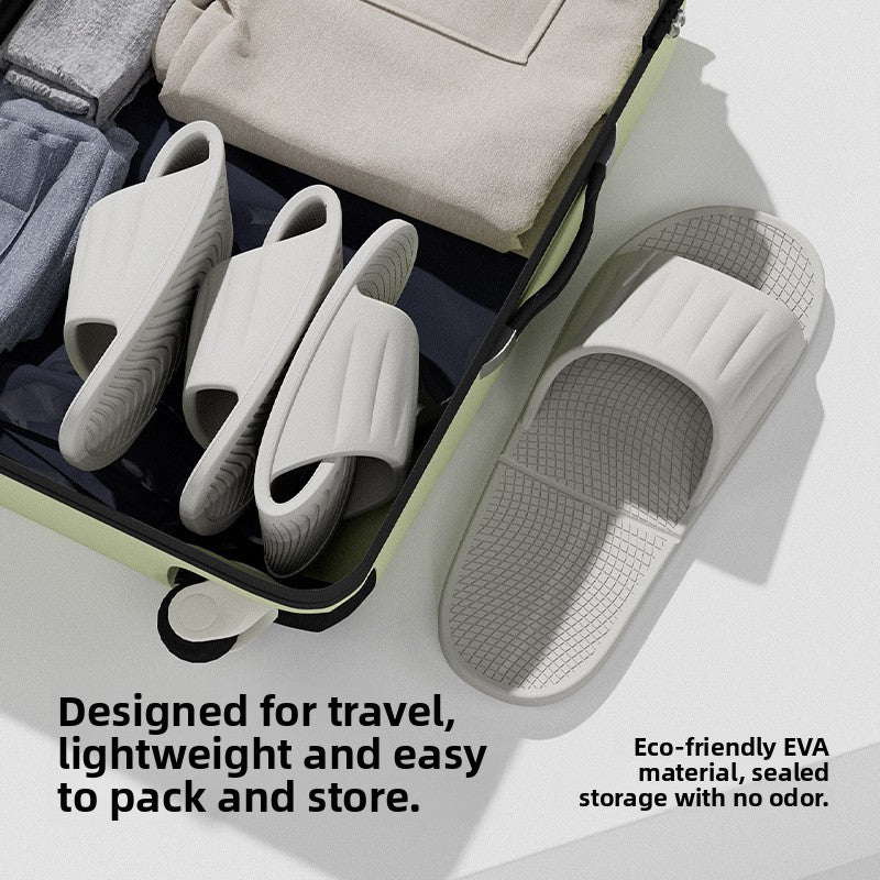Teem Light Gray Flip Flops - Portable, Non-Slip, Lightweight Slippers
