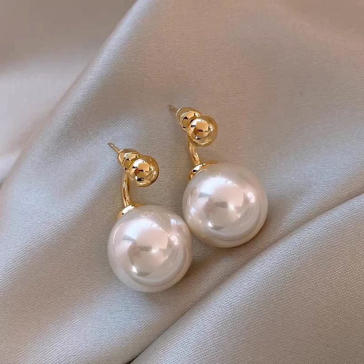 Lustre Bloom Silver Pearl Earrings