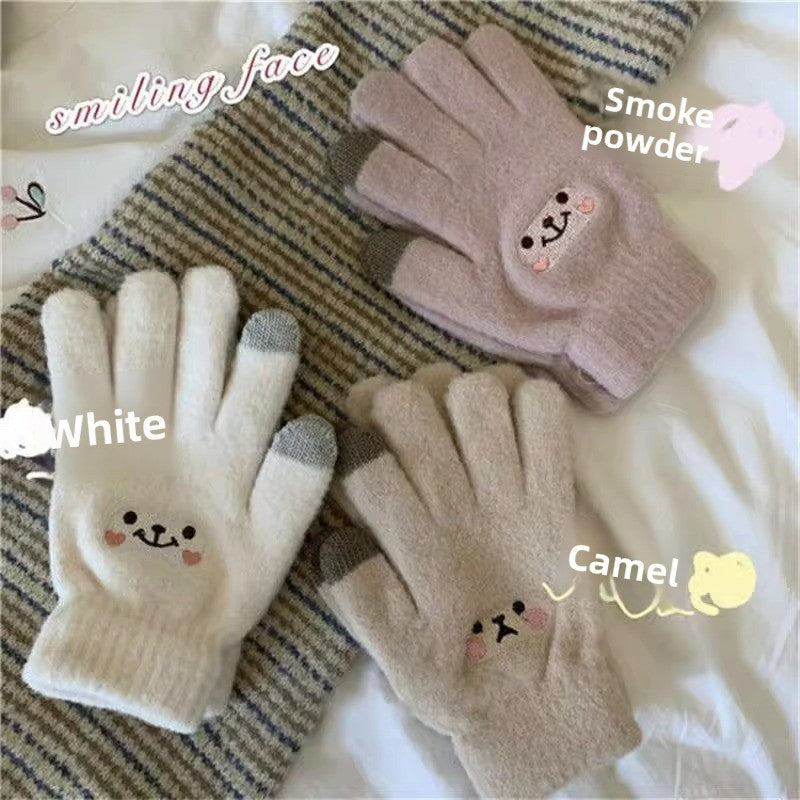Fleece-Lined Touch Screen Knitted Winter Gloves
