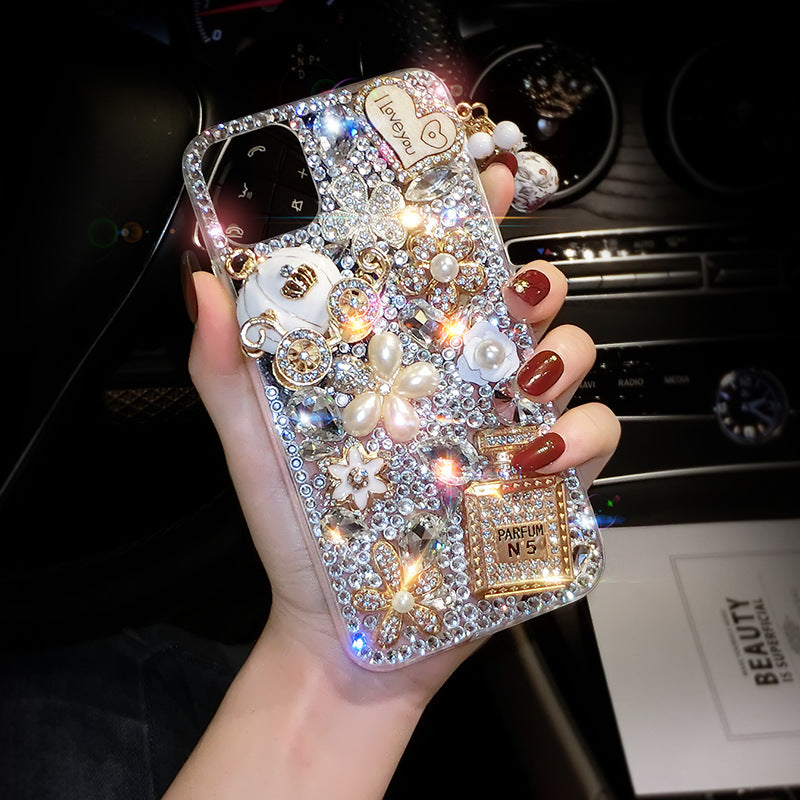 Rhinestone Silicone Phone Case for iPhone