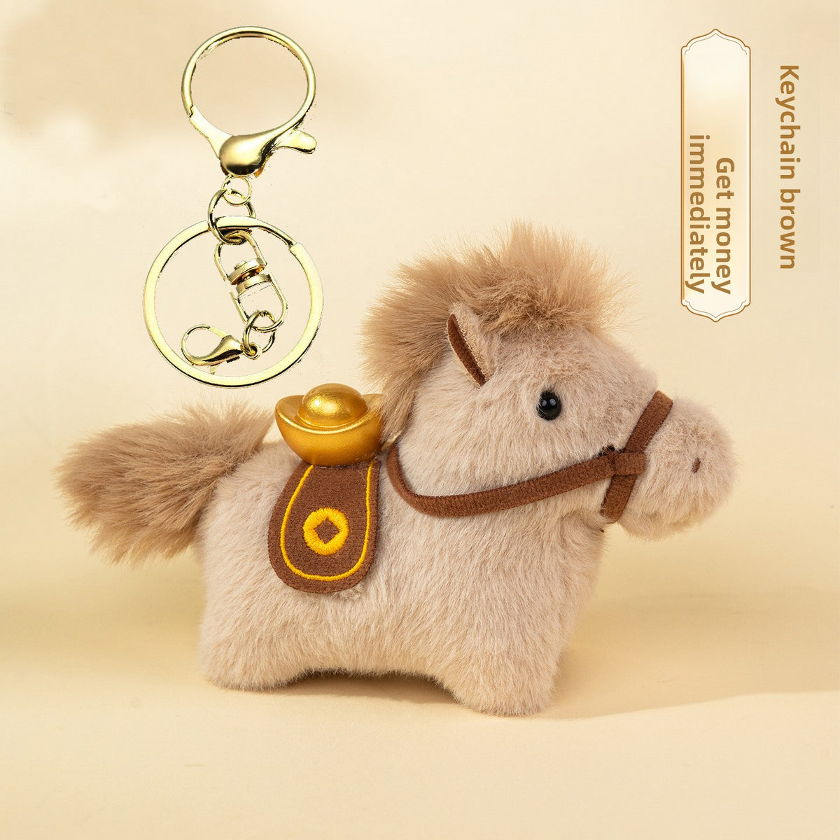 Cute Plush Pony Doll Keychain