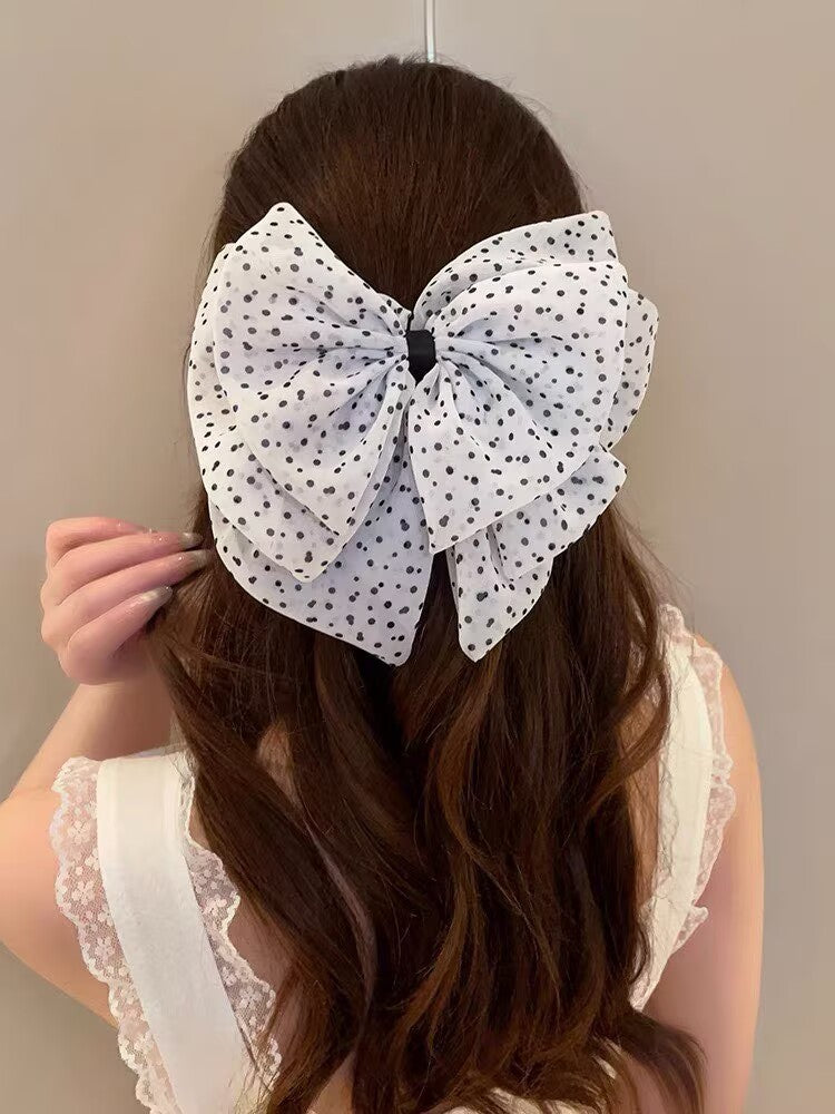 Elegant Bow Crystal Hair Claw Clip