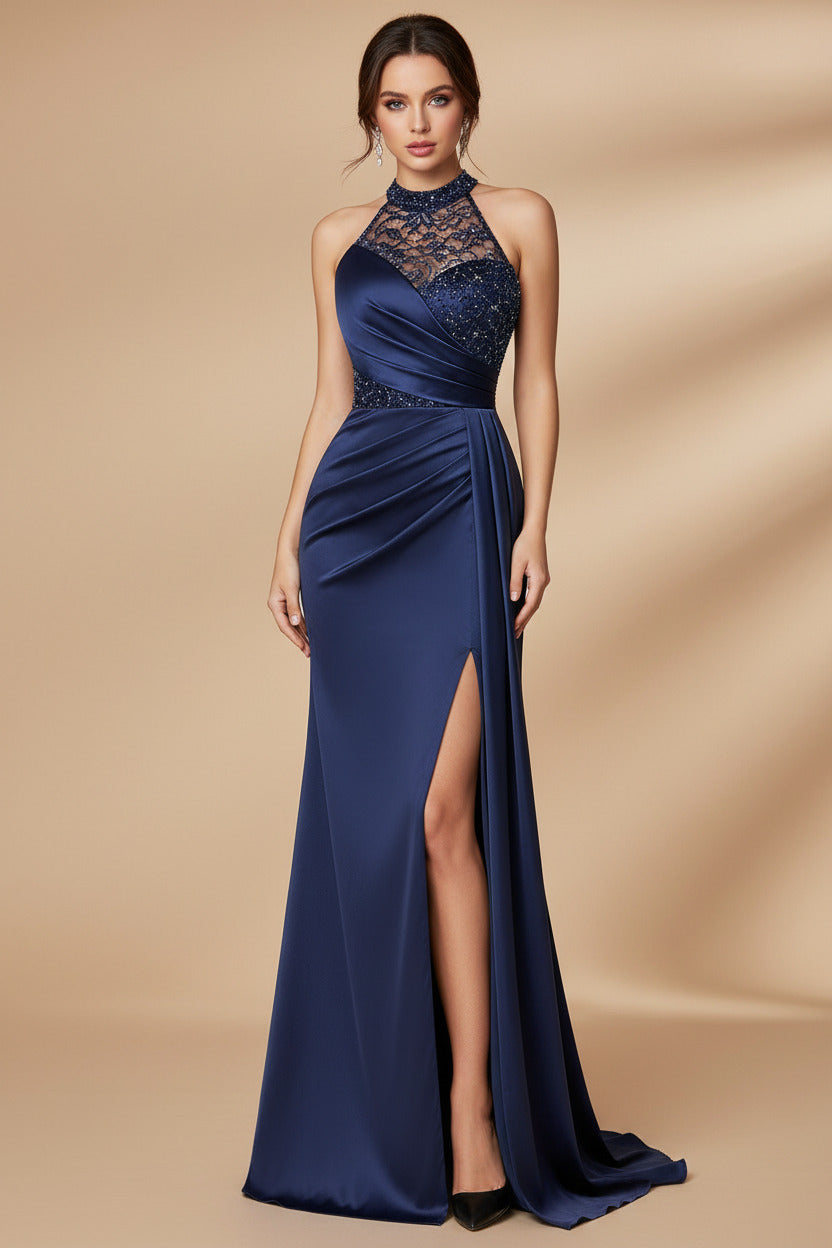 Lunara Halter Evening Gown
