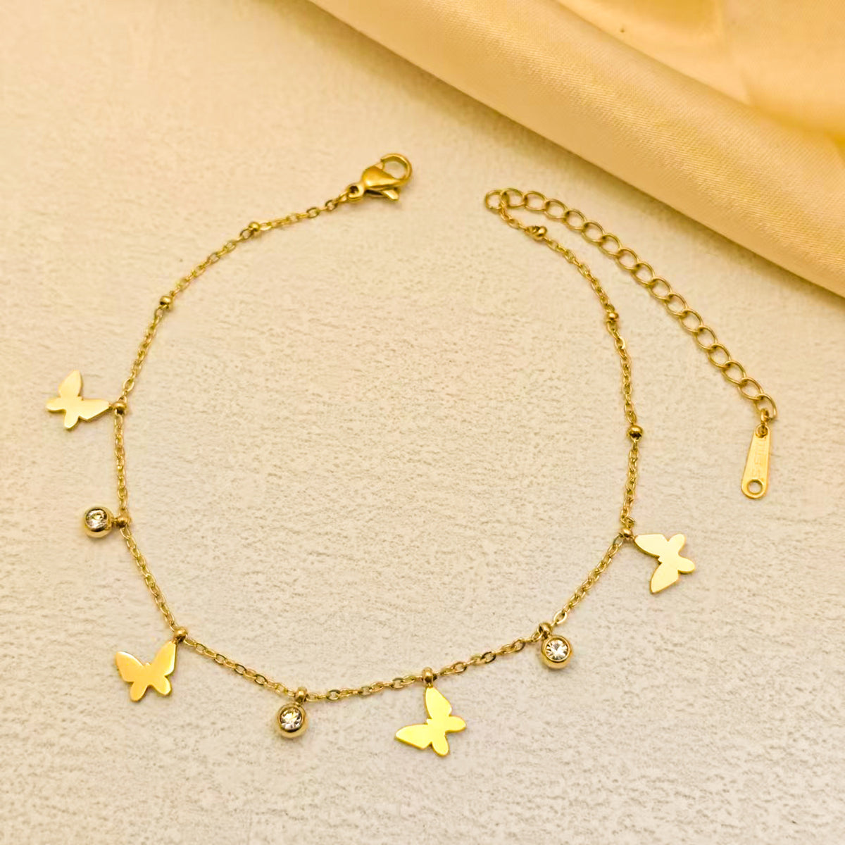 Fashion Titanium Steel Ankle Chain with Tassel