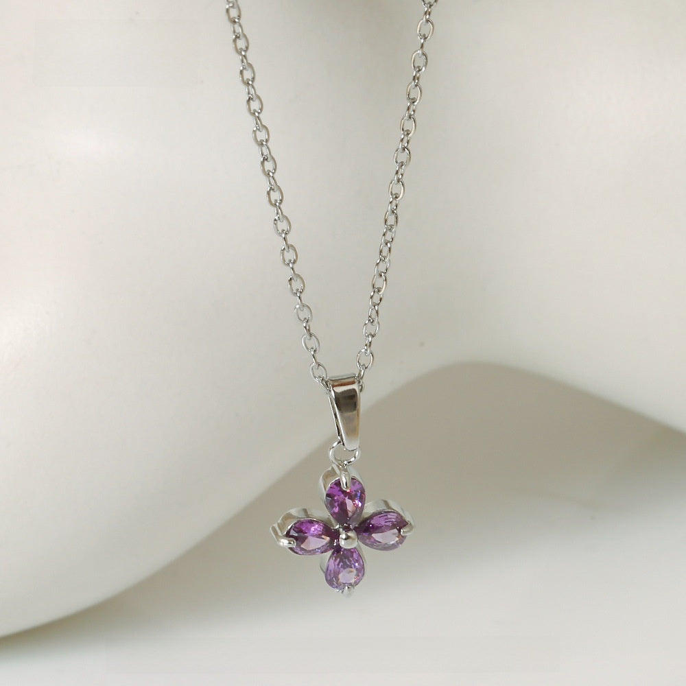 Butterfly Zircon Necklace Gold Plated Jewelry