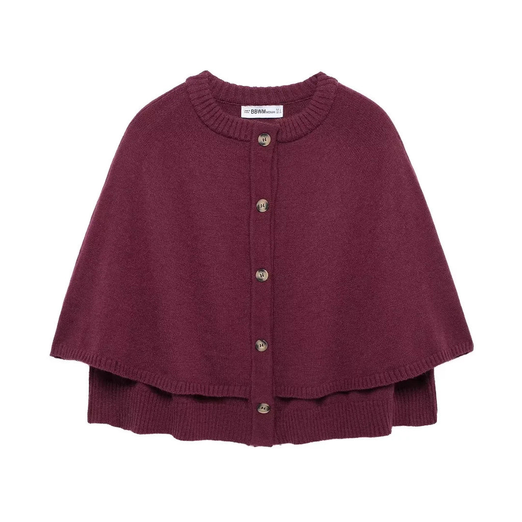 Women's knitted short sleeve cardigan