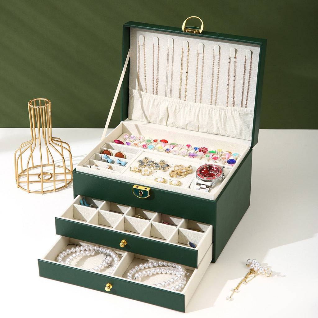 Multi-tiered drawer jewelry box