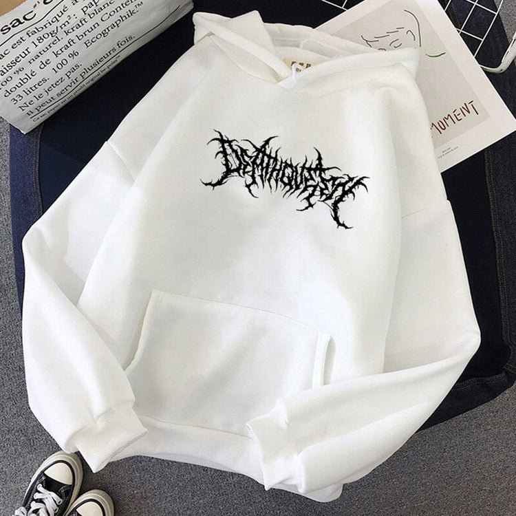 Fleece-lined hooded sweatshirt