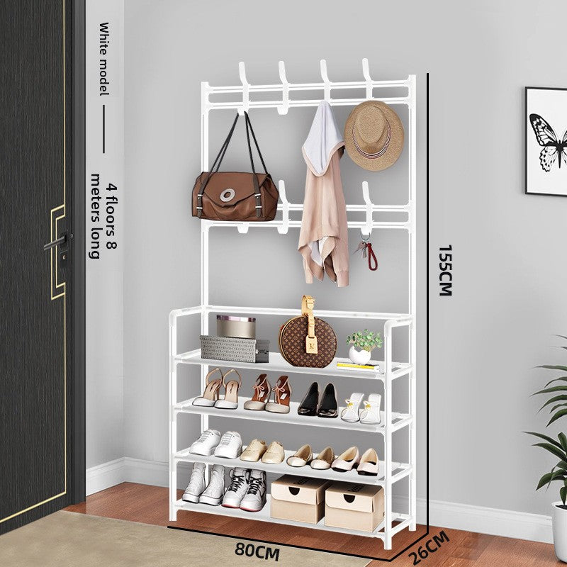Simple floor-standing multi-functional clothes hanger