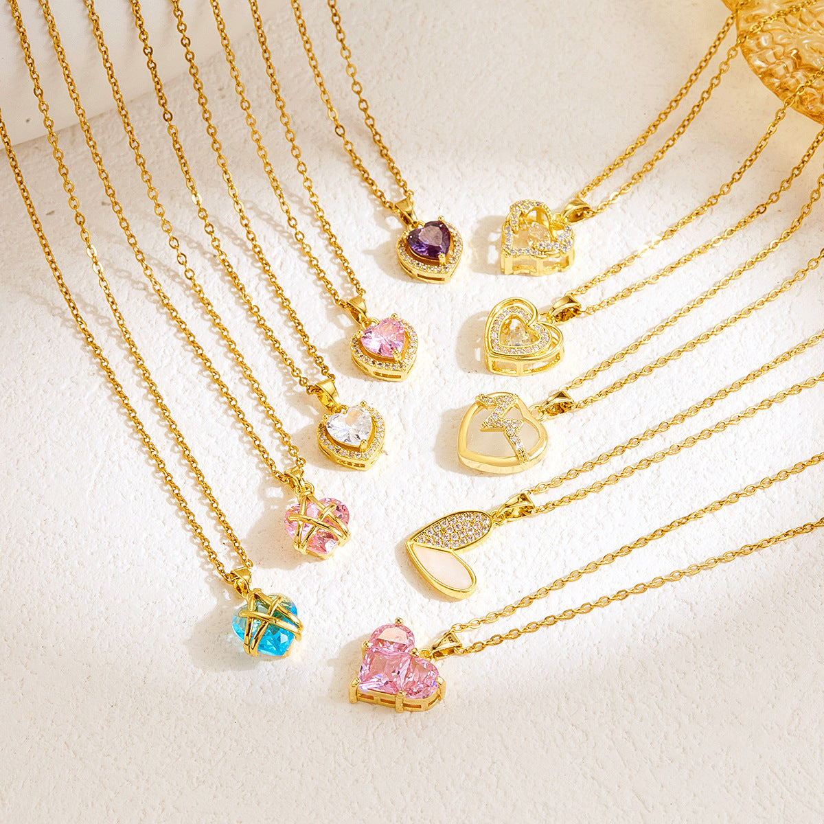 Heart Shape Zircon Necklace