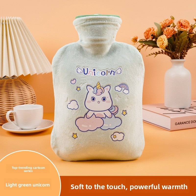 Plush Cartoon Hot Water Bottle for Warmth