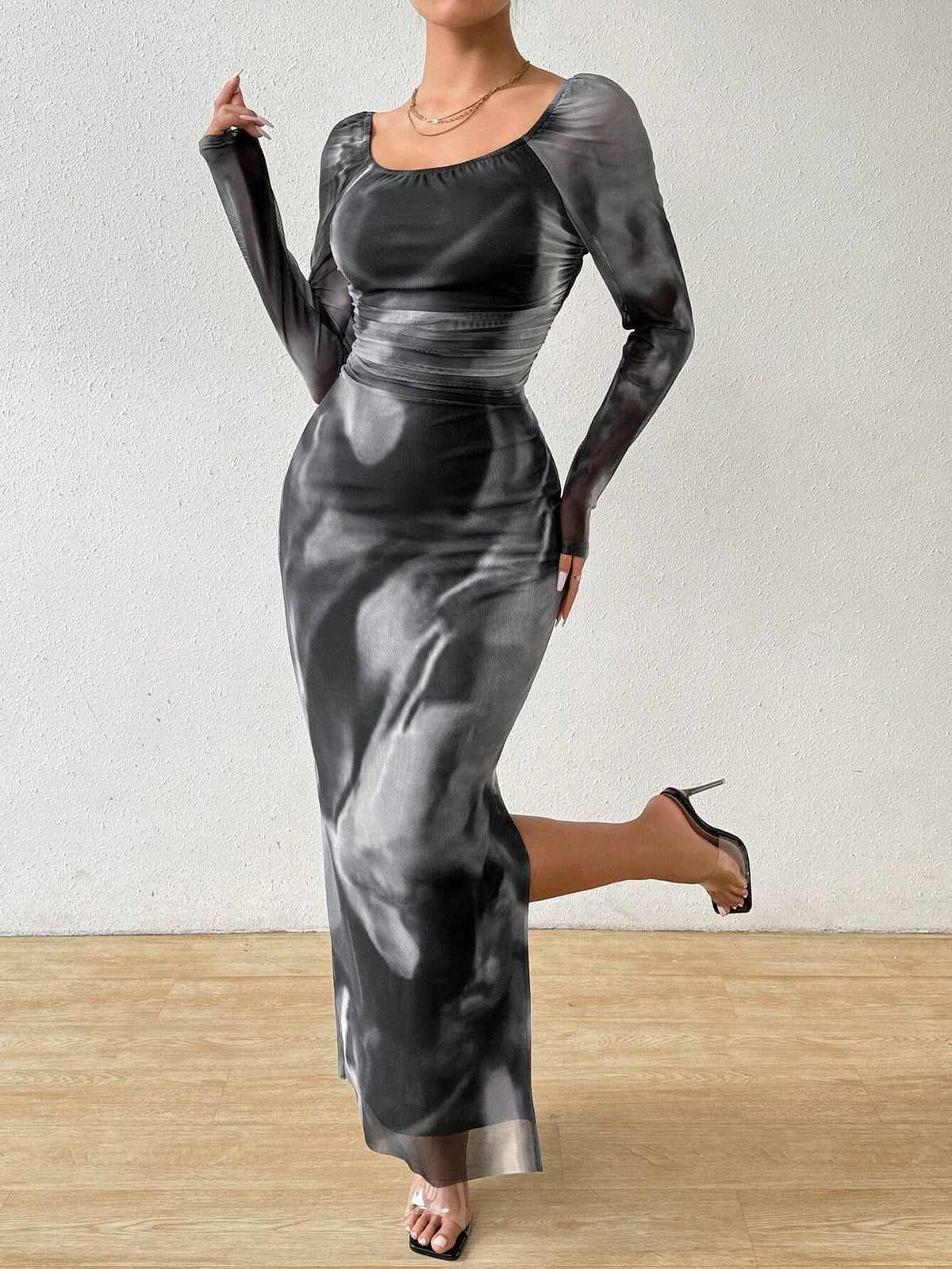 Linea Split Collar Bodycon Dress