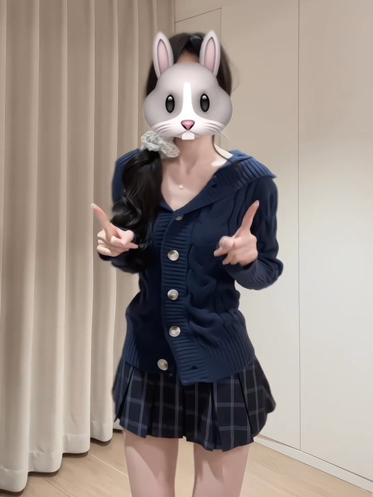 Womens Hooded Knitted Cardigan