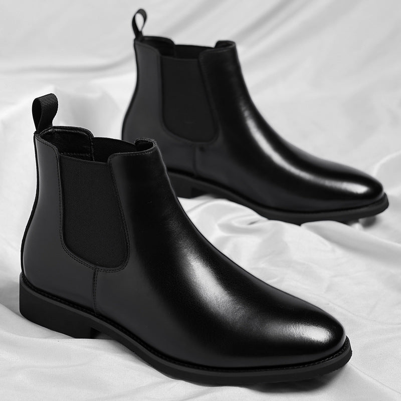 Mens Classic Chelsea Boots Winter Leather Ankle Boots