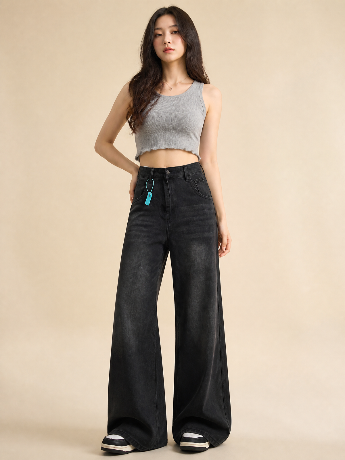 Heritage Curve Denim Wide Leg Pants