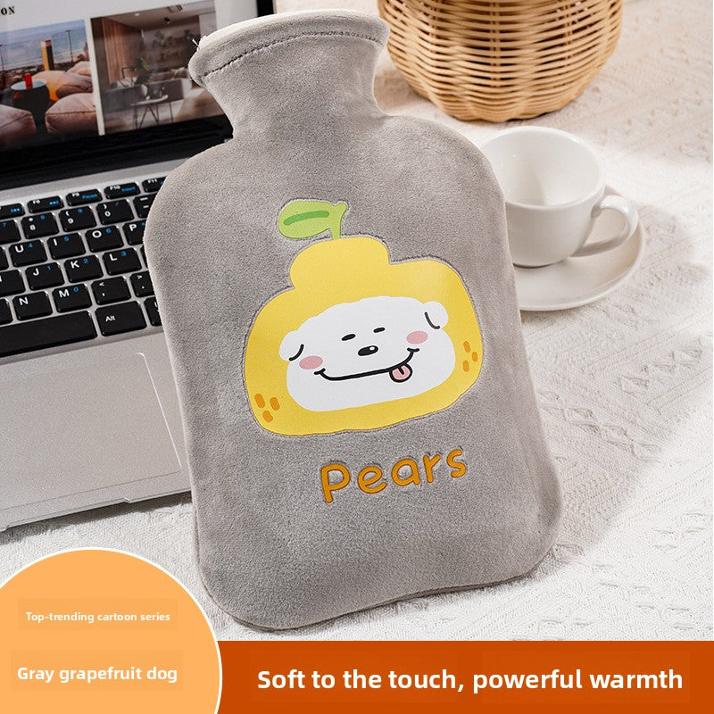 Plush Cartoon Hot Water Bottle for Warmth