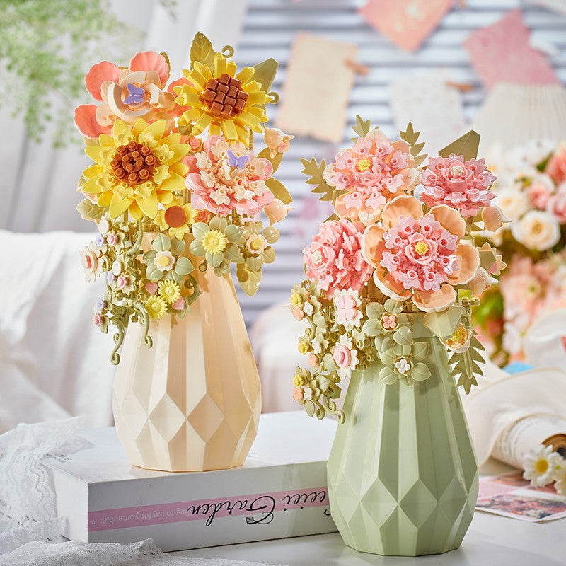 DIY Building Block Flower Bouquet
