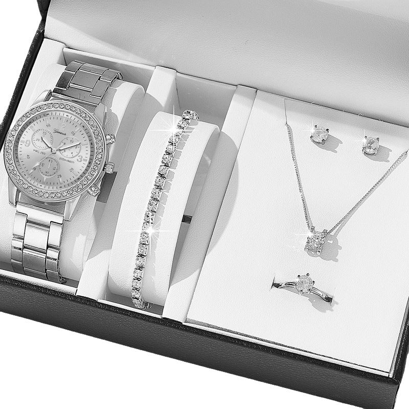 Women's Three-Eye Quartz Diamond Watch
