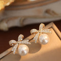 Bowknot Rhinestone Earrings for Women