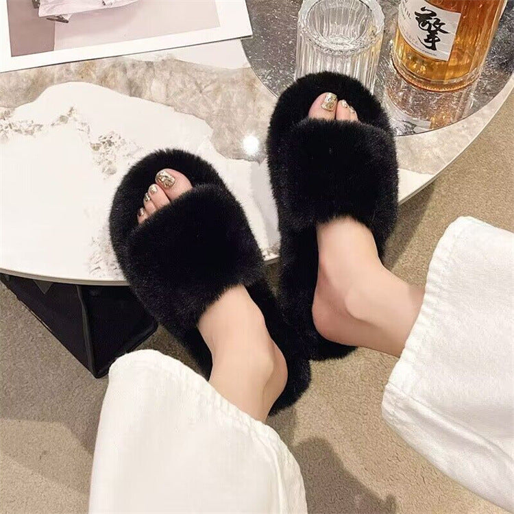 CozyNest Furry Home Slippers