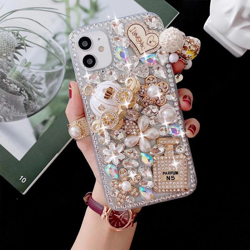 Rhinestone Silicone Phone Case for iPhone
