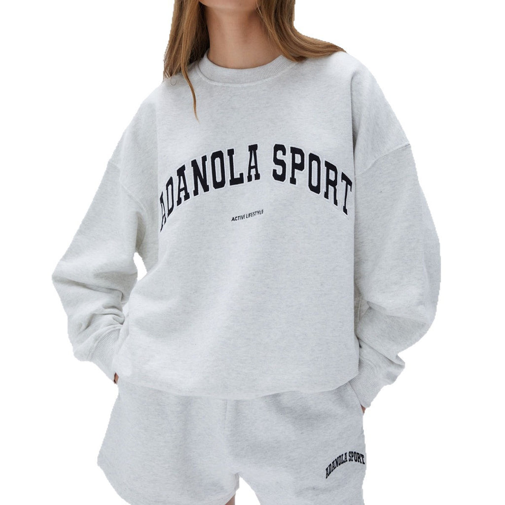 Women's Letter Embroidered Casual Sweatshirt