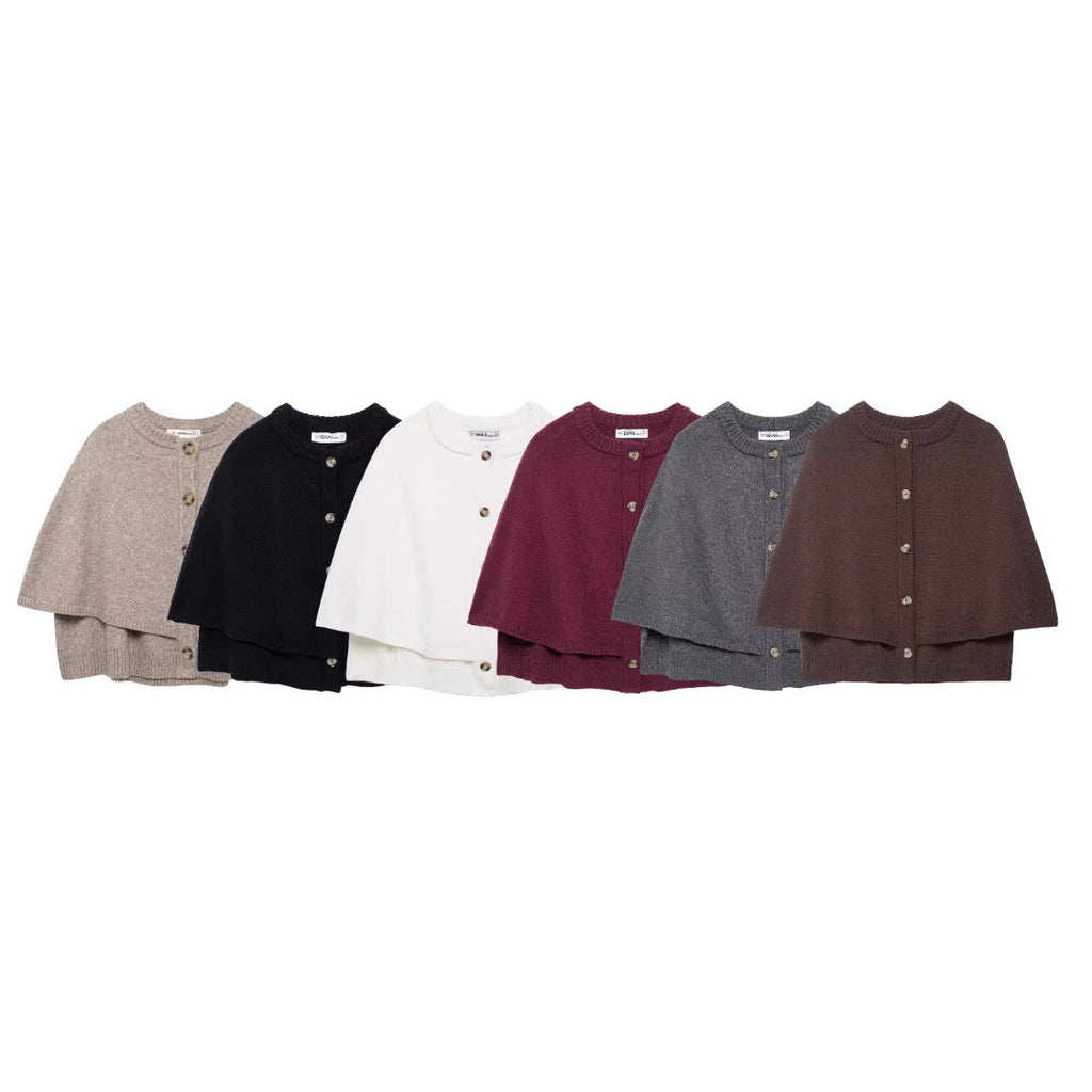 Women's knitted short sleeve cardigan