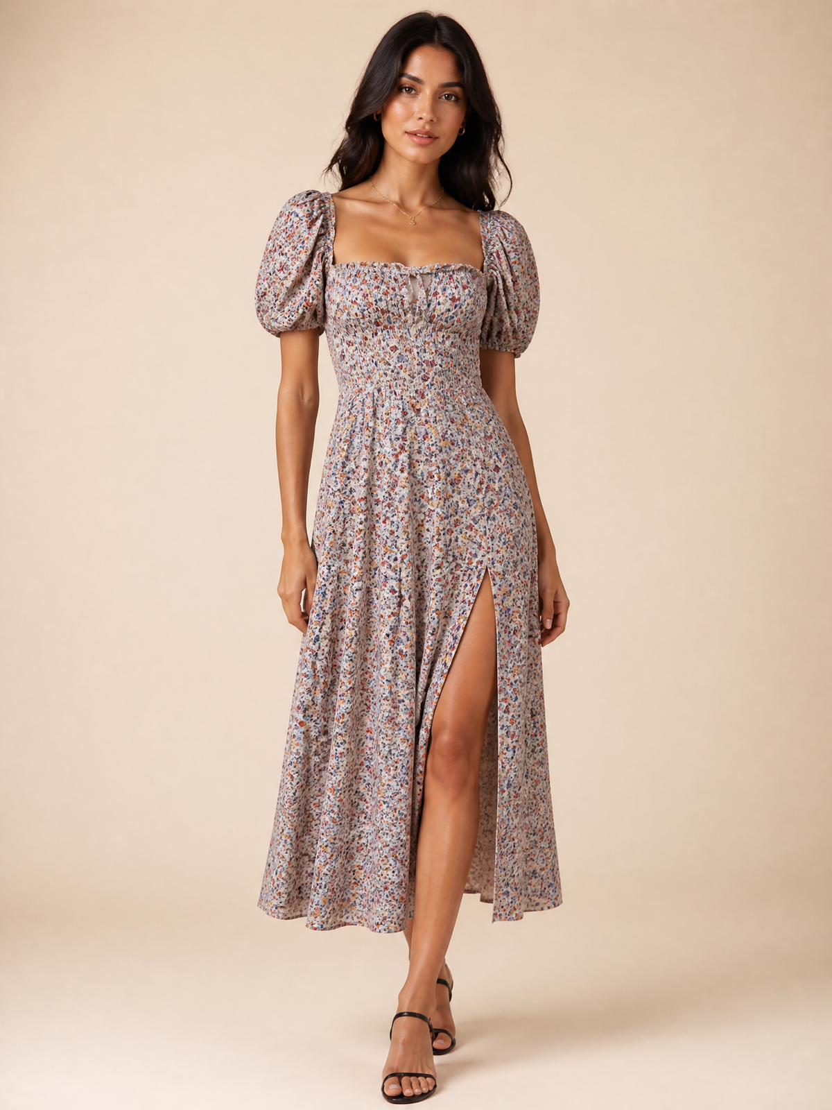Solara Floral Midi Dress