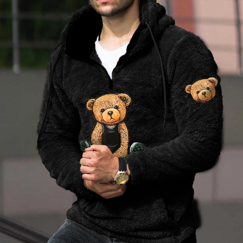 Loose Casual Zipper Hooded Sweatshirts