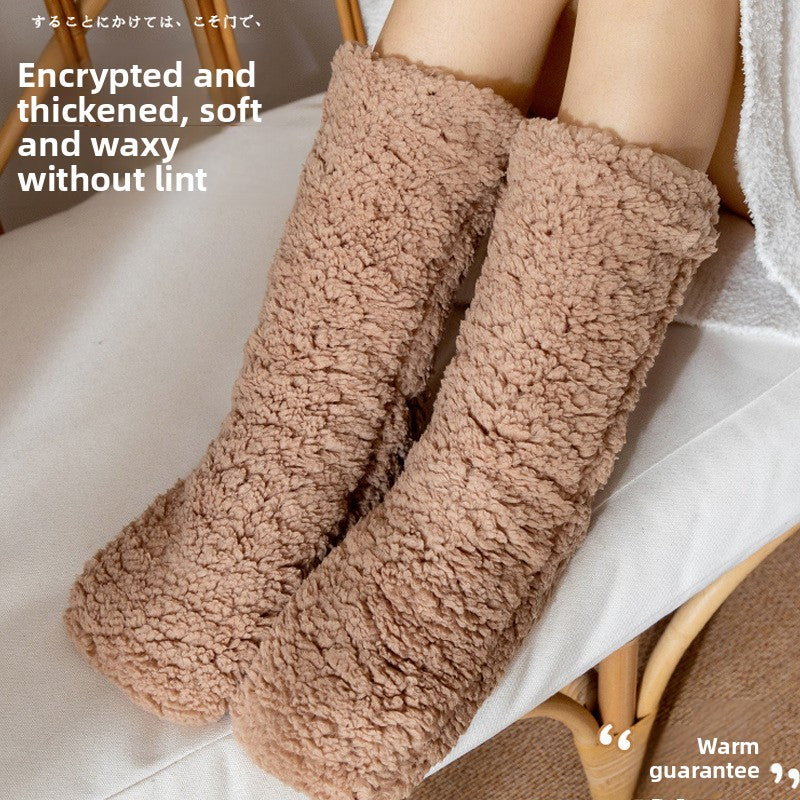VelvetNest Fleece-Lined Anti-Slip Floor Socks