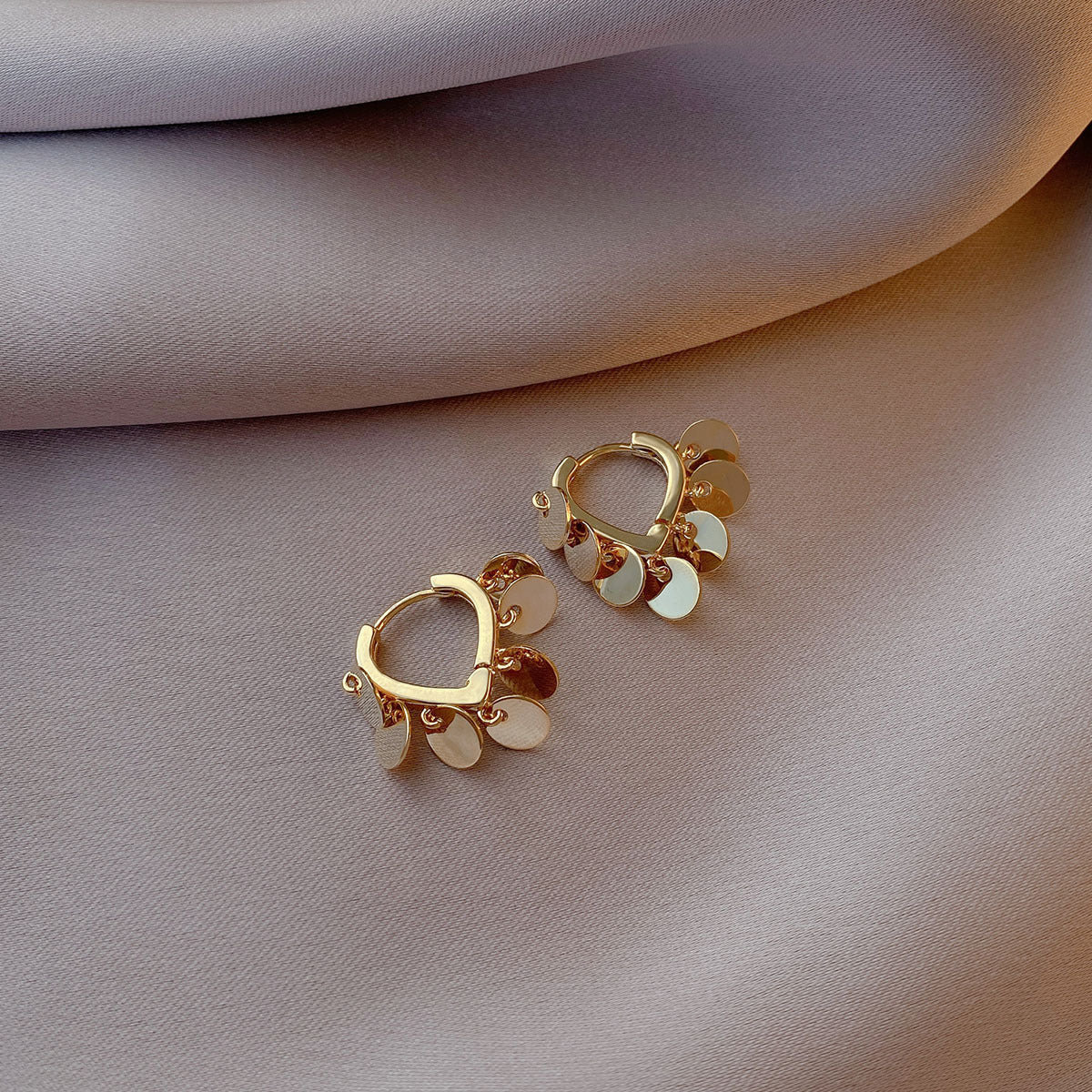 Lumineux Gold-Plated Zircon Stud Earrings