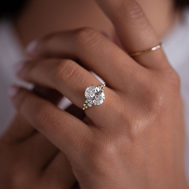 Geometric Zircon Stackable Ring Set