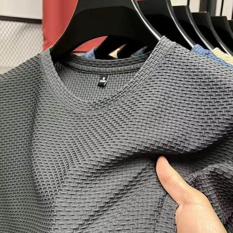 Ice silk short-sleeved T-shirt for men