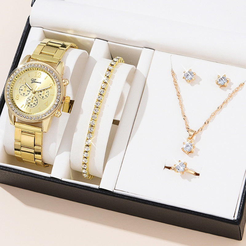 Women's Three-Eye Quartz Diamond Watch