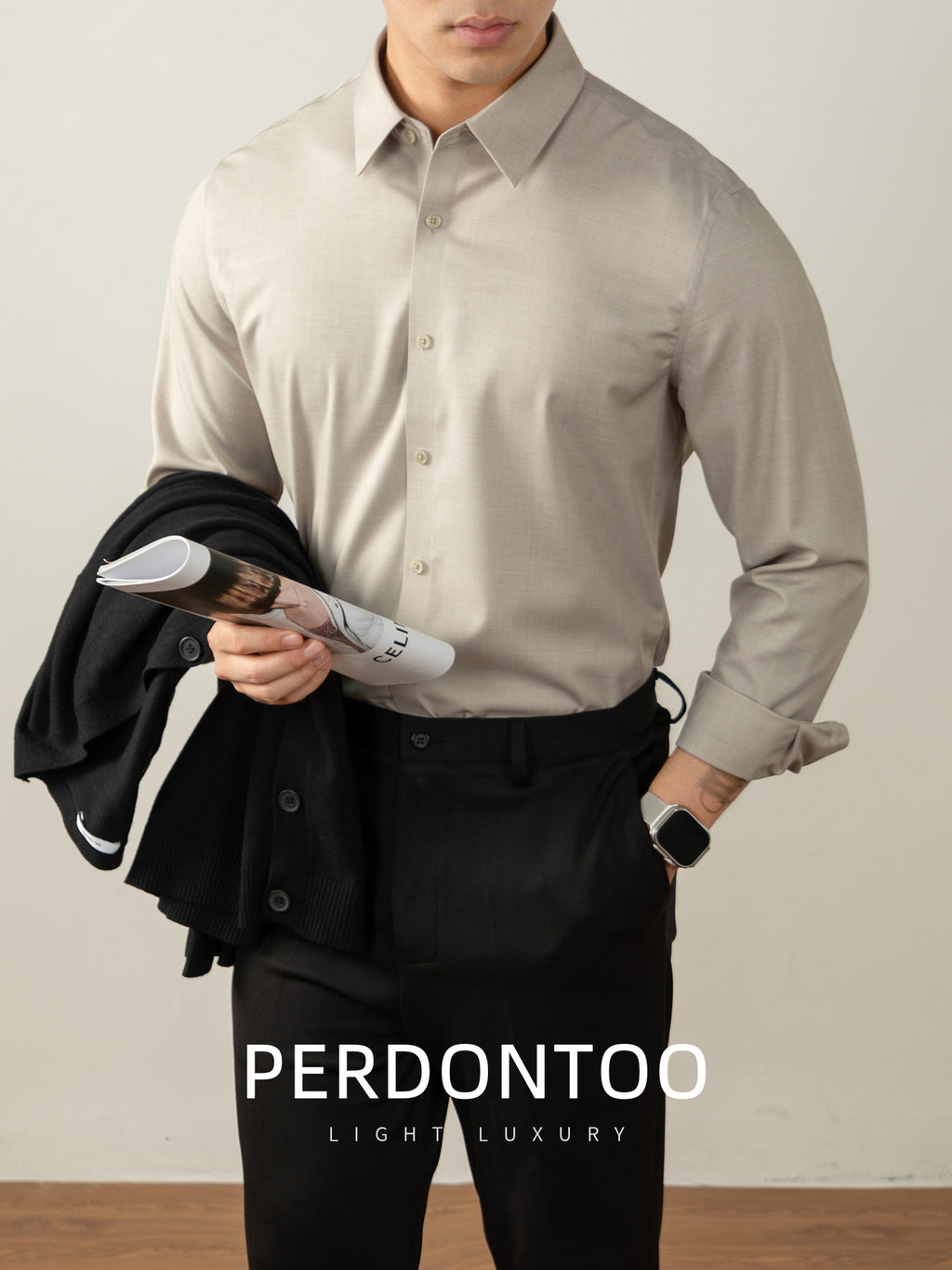 Business Long-Sleeved Plain-Colored Shirt - Premium Modal Blend