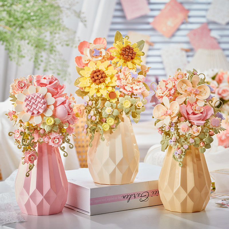 DIY Building Block Flower Bouquet